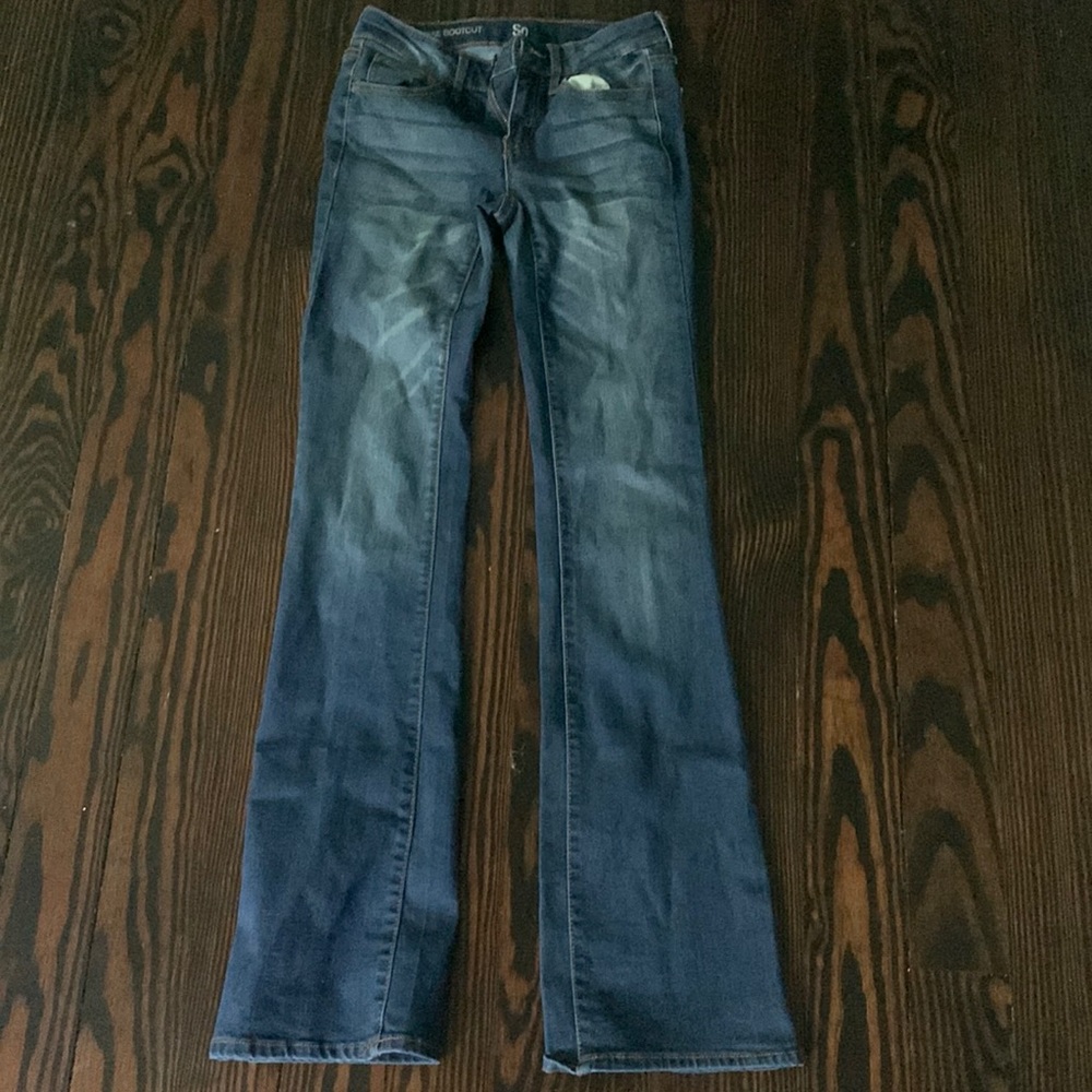 LOW RISE BOOTCUT JEANS WOMENS SIZE 0